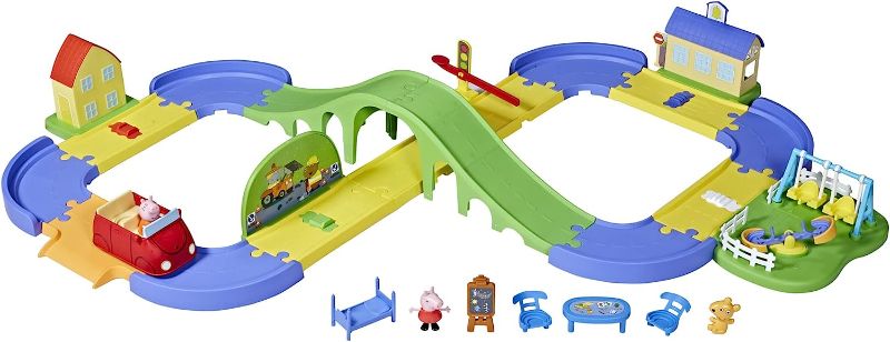 Photo 1 of Peppa Pig All Around Peppa’s Town Playset with Car Track, Preschool Toys, Toys for 3 Year Old Girls and Boys and Up
