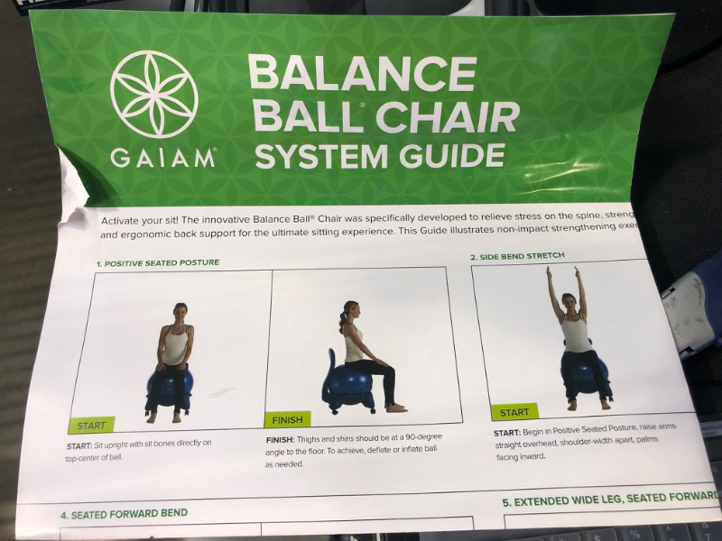Photo 1 of BALANCE BALL CHAIR, COLOR BLACK 