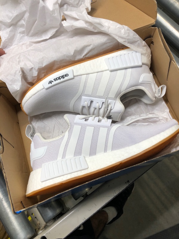 Photo 1 of adidas Originals Men's NMD_r1 Sneaker 10.5 White/White/Gum