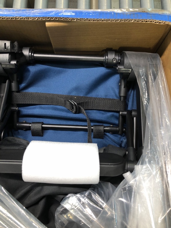 Photo 1 of Mompush Lithe Double Stroller, Lightweight Twin Stroller with Aluminum Frame and Two Large Individual Recline Seat, Double Stroller Infant and Toddler with Large Canopy Navy