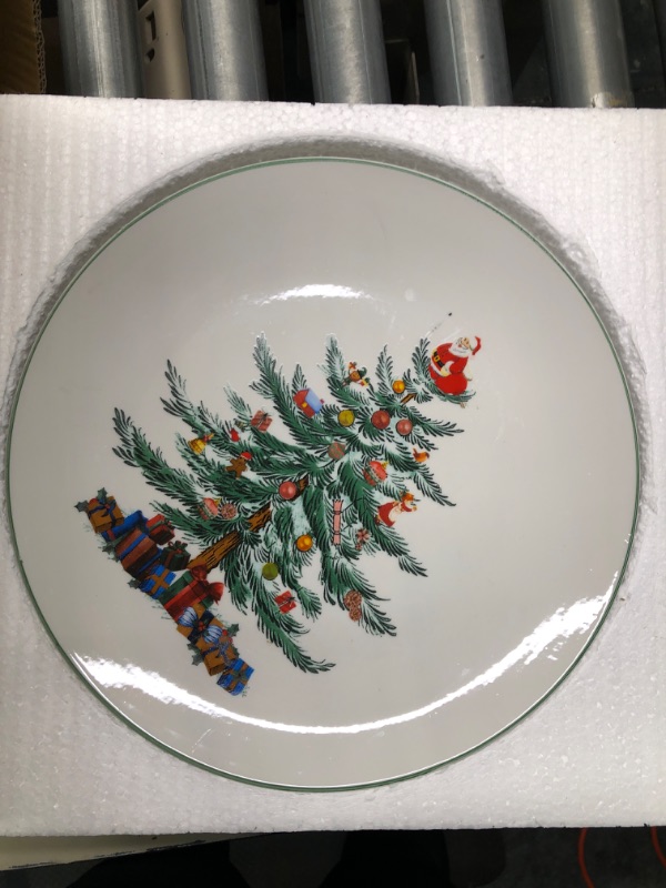 Photo 6 of 16 Piece Christmas Dishes Dinnerware sets, Christmas Tree Ceramic Dinnerware Set with Green Trim, Christmas Porcelain Dinnerware Set, Set for 4 for Christmas Xmas