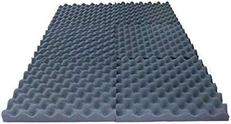 Photo 3 of 12 Pack-12x12x1.18 Inches Black Egg-crate Acoustic Foam Panels,Studio Foam Panels Meant for Echo Absorption, Acoustic Panels for Home Office, Sound Absorbing Panels(12x12x1.18 Inches, Black) 12 x 12 x 1.18 Inches 12 Pack - Black Egg Crate Foam