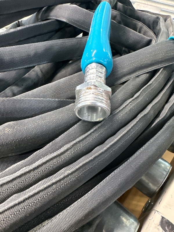 Photo 5 of Aqua Joe AJFJH50-58-PRO FiberJacket Non-Expanding Kink-Free Garden, RV, Marine and Camper Hose, Ultra-Lightweight, Drinking Water Safe, ft, 50-Feet x 5/8-Inch