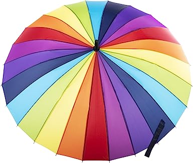 Photo 1 of BAGAIL Golf Umbrella 68/62/58 Inch Large Oversize Double Canopy Vented Automatic Open Stick Umbrellas for Men and Women Rainbow 68 in