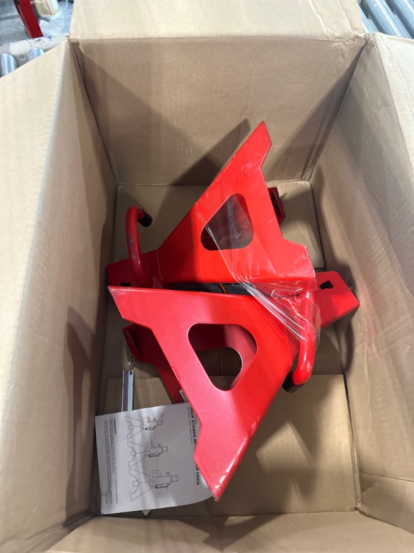 Photo 3 of BIG RED T46002A Torin Steel Jack Stands: Double Locking, 6 Ton (12,000 lb) Capacity, Red, 1 Pair Double Locking Red