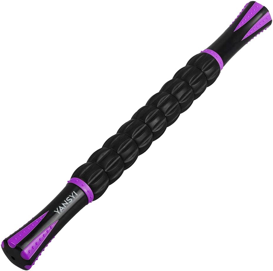 Photo 1 of Yansyi Muscle Roller Stick for Athletes - Body Massage Roller Stick - Release Myofascial Trigger Points Reduce Muscle Soreness Tightness Leg Cramps & Back Pain for Physical Therapy & Recovery (Purple)