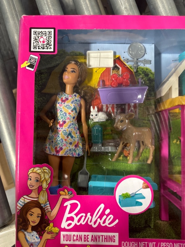 Photo 3 of Barbie Doll and Playset with Coop, Animals, Dough, Molds and More, Hatch and Gather Egg Farm