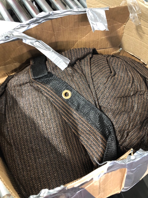 Photo 1 of Amgo 4' x 50' Brown Fence Privacy Screen Windscreen,with Bindings & Grommets, Heavy Duty for Commercial and Residential, 90% Blockage, Cable Zip Ties Included