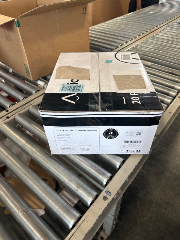 Photo 1 of Amico 5/6 inch 5CCT LED Recessed Lighting 20 Pack, Dimmable, IC & Damp Rated, 12.5W=100W, 950LM Can Lights with Baffle Trim, 2700K/3000K/4000K/5000K/6000K Selectable, Retrofit Installation - ETL & FCC
