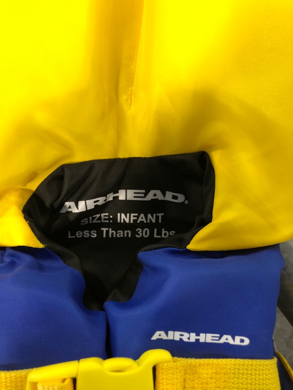 Photo 3 of Airhead Infant's General Purpose Life Jacket, Coast Guard Approved, 15-30 lbs