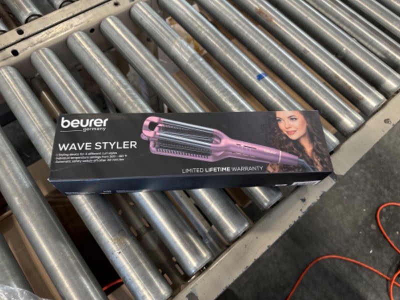 Photo 3 of Beurer HT65 4-in-1 Wave Styler, 3 Barrel Curling Iron and Crimper, Adjustable Deep Hair Waver Wand for Beach, Mermaid, Natural, and Water Waves, Curls, Crimps, Hot Styling Tools