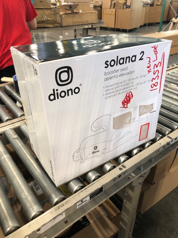 Photo 1 of Diono Solana 2 XL, Dual Latch Connectors, Lightweight Backless Belt-Positioning Booster Car Seat, 8 Years 1 Booster Seat, Blue 2019 LATCH Connect Single Blue