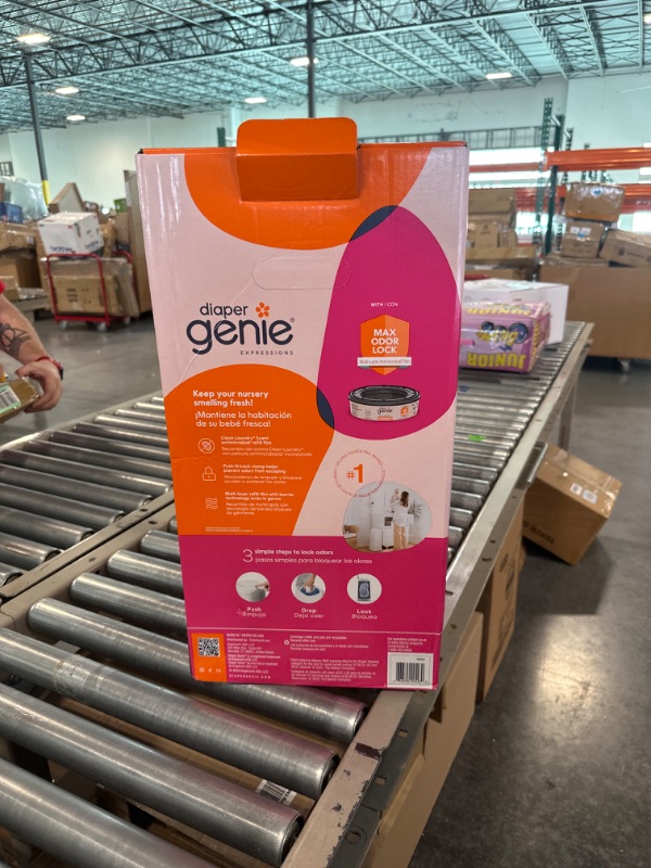 Photo 2 of Diaper Genie Expressions Pail | Odor-Controlling Baby Diaper Disposal System | Includes Diaper Pail and 1 Starter Refill Bag