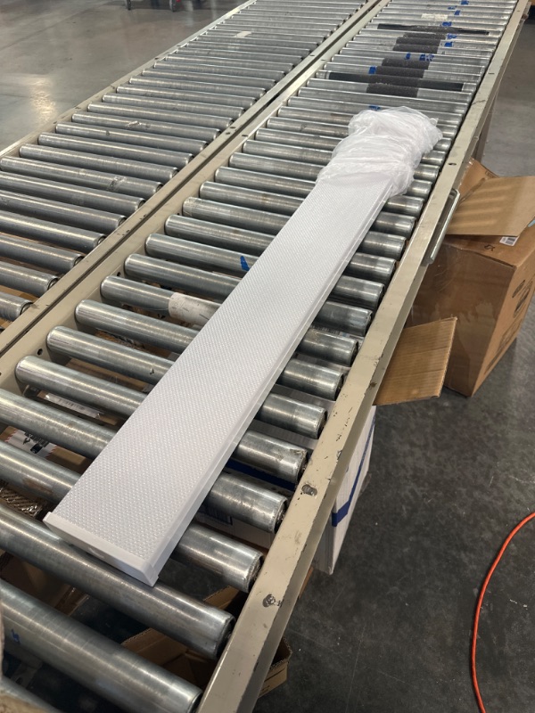 Photo 1 of 4 Pack 4FT LED Wraparound Light with 3 Wattages/3 Lumens/3 CCT Selectable, 55W/65W/75W, 5500lm/6500lm/7500lm, 3000K/4000K/5000K 4 Foot LED Wrap Light Fixture, Flush Mount Office Ceiling Light, ETL