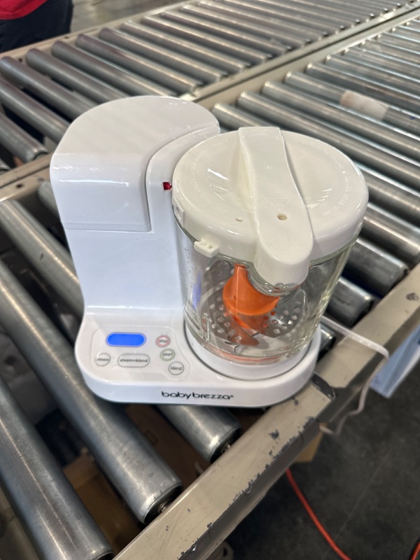 Photo 1 of Baby Brezza One Step Glass Baby Food Maker – Cooker and Blender to Steam and Puree Baby Food for Pouches in Glass Bowl - Make Organic Food for Infants and Toddlers – 4 Cup Capacity, White