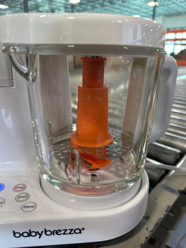 Photo 1 of Baby Brezza One Step Glass Baby Food Maker – Cooker and Blender to Steam and Puree Baby Food for Pouches in Glass Bowl - Make Organic Food for Infants and Toddlers – 4 Cup Capacity, White