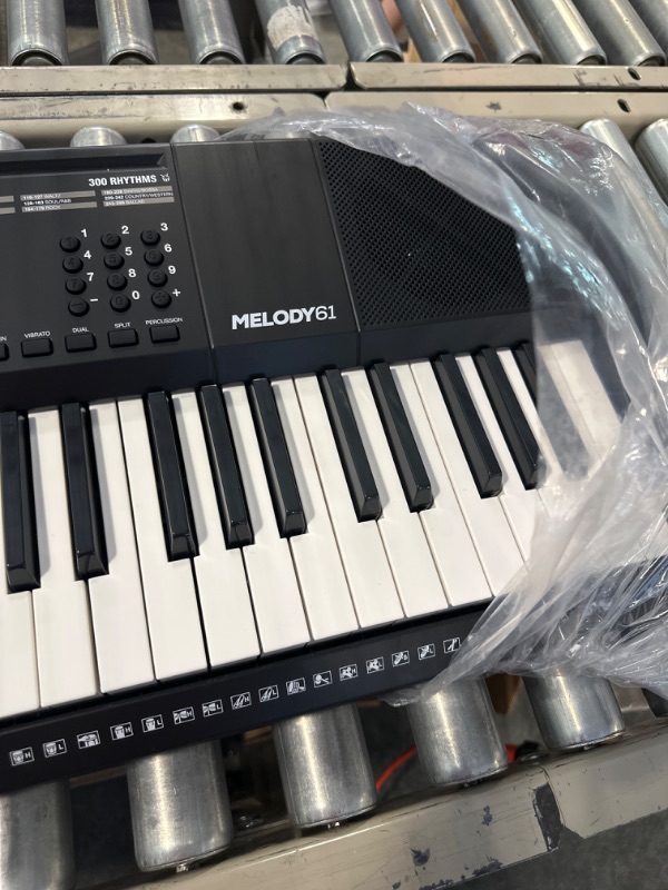 Photo 1 of Alesis Melody 61 Key Keyboard Piano for Beginners with Speakers, Stand, Bench, Headphones, Microphone, Sheet Music Stand, 300 Sounds and Music Lessons