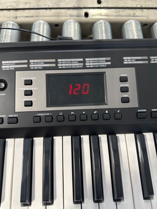 Photo 1 of Alesis Melody 61 Key Keyboard Piano for Beginners with Speakers, Stand, Bench, Headphones, Microphone, Sheet Music Stand, 300 Sounds and Music Lessons
