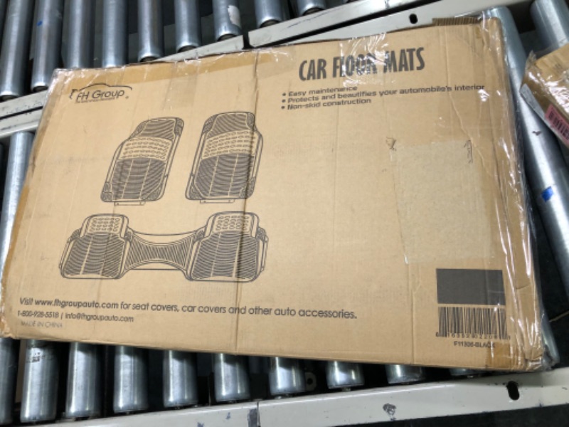 Photo 1 of Automotive Floor Mats Gray Universal Fit All Season Protection Heavy Duty Rubber fits Most Cars, SUVs, and Trucks, Trim to Fit FH Group F11513GRAY