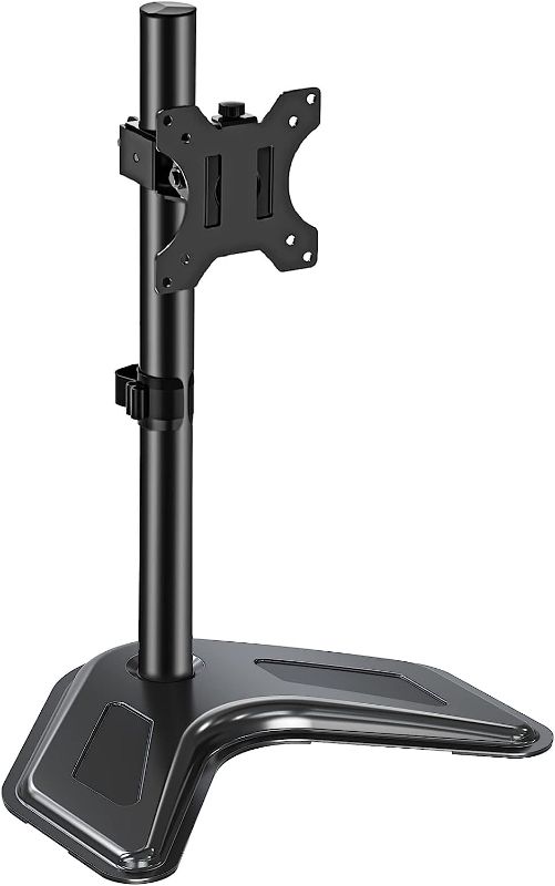 Photo 1 of MOUNT PRO Single Monitor Stands Fits 13-32 inch/17.6 lbs Screen, Free Standing Computer Monitor Mount, Monitor Desk Stand with Adjustable Height/Tilt/Swivel/Rotation, VESA Monitor Stand 75x75 100x100