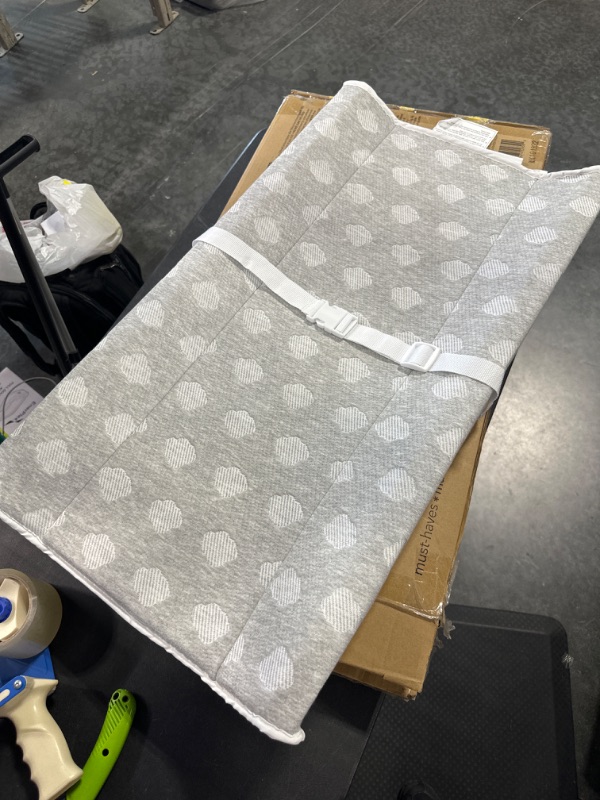 Photo 1 of Contoured Changing Pad - Waterproof & Non-Slip, Includes a Cozy, Breathable, & Washable Cover - Jool Baby (Gray)