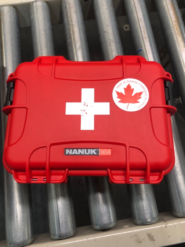 Photo 3 of Nanuk 904 Waterproof First Aid Prepper Survival Gear Dust and Impact Resistant Case - Empty - Red 904 First Aid Case