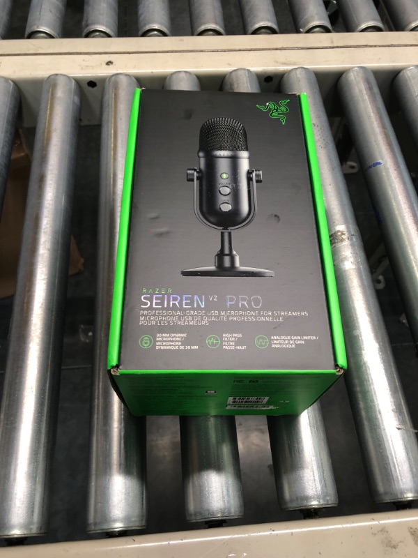 Photo 2 of Razer Seiren V2 Pro USB Microphone for Streaming, Gaming, Recording, Podcasting on PC, Twitch, YouTube: High Pass Filter - Mic Monitoring and Gain Control - Built-in Shock Absorber and Mic Windsock