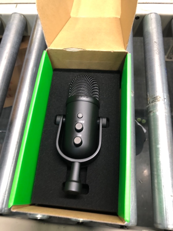 Photo 3 of Razer Seiren V2 Pro USB Microphone for Streaming, Gaming, Recording, Podcasting on PC, Twitch, YouTube: High Pass Filter - Mic Monitoring and Gain Control - Built-in Shock Absorber and Mic Windsock