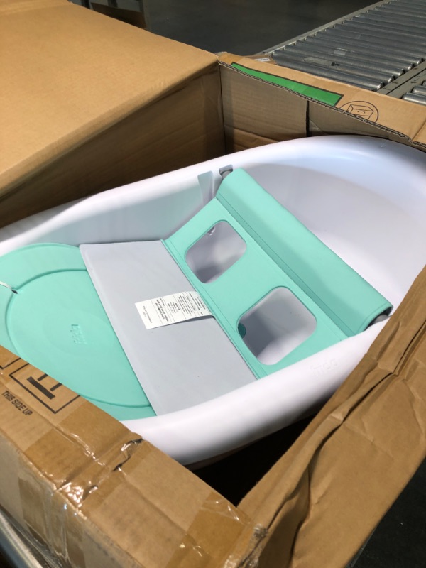 Photo 2 of 4-in-1 Grow-with-Me Bath Tub by Frida Baby Transforms Infant Bathtub to Toddler Bath Seat with Backrest for Assisted Sitting in Tub