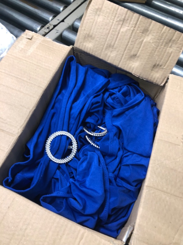Photo 3 of 50pcs Spandex Chair Sash with Buckle Slider Sashes Bows for Wedding Party Hotel Event Decoration (Royal Blue)
(BRAND NEW IN FACTOREY PACKAGING. OPENED FOR QUALITY CHECK/PICTURES.)