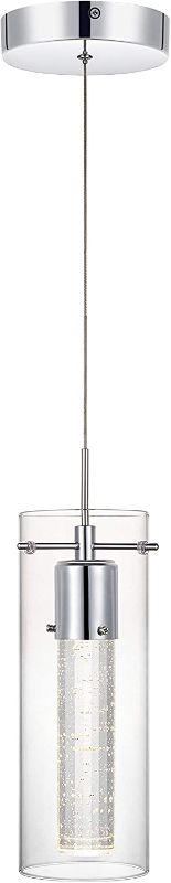 Photo 1 of 1-Light Mini Pendant Light, Integrated LED Kitchen Island Lighting, Modern Chandeliers for Dining Room Light Fixture Over Table, Hanging Light with Crystal Bubble Glass, 9W,Chrome Finished,ETL Listed
(BRAND NEW IN FACTORY PACKAGING. OPENED FOR QUALITY CHE
