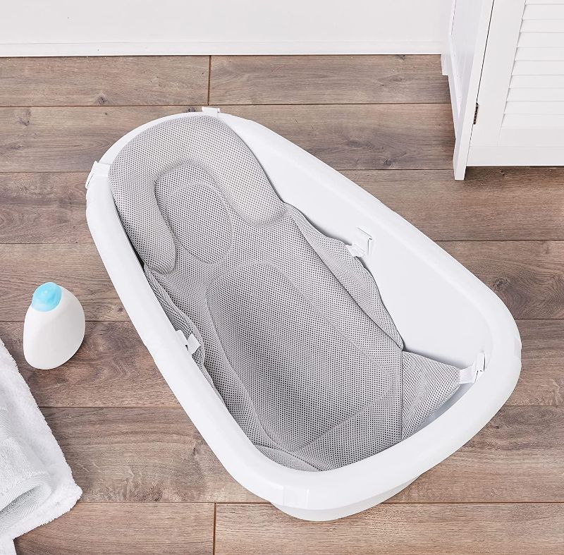 Photo 1 of egalo Baby Basics 3-in-1 Grow with Me Bath Tub, Adjustable As Your Baby Grows, Includes Foam Padded Air Mesh Sling, Drying Hook,