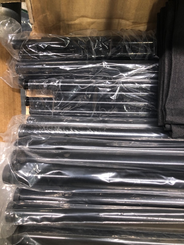 Photo 1 of 6 Panel Folding Privacy Screen, 10 ft. Extra Wide Partition Room Divider Portable Office Walls Dividers Room Separator, Black 6 Panel-Black