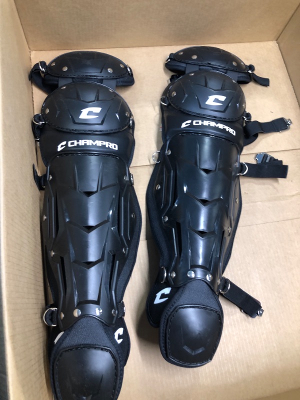 Photo 3 of CHAMPRO Optimus Pro Baseball Softball Catcher's Shin/Leg Guards