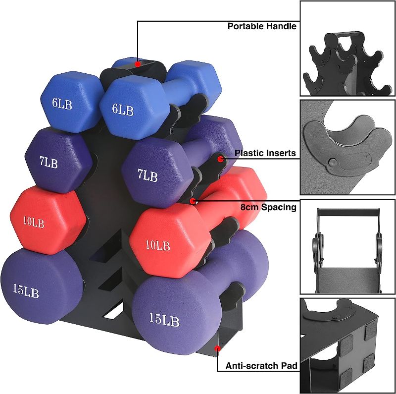 Photo 1 of AKYEN Dumbbell Rack Stand Only, Weight Rack for Dumbbells Compact A-Frame Home Gym Space Saver (150/480/570/800 LBS Weight Capacity, 2022 New Version)