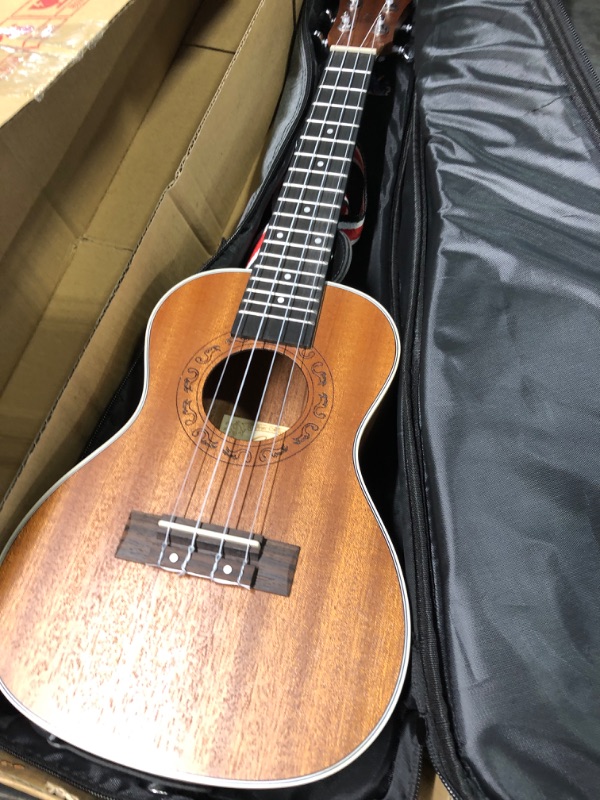 Photo 3 of ***WOOD IS SLIGHTLY CRACKED*** Concert Ukulele Ranch 23 inch Professional Wooden Ukelele Instrument Kit with Free Online 12