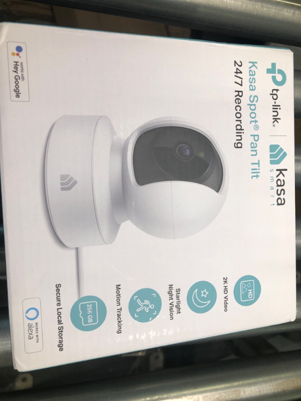 Photo 2 of Kasa Smart 2K Security Camera for Baby Monitor Pan Tilt, 4MP HD Indoor Camera with Motion Detection, Two-Way Audio, Night Vision, Cloud & SD Card Storage, Works with Alexa & Google Home (KC410S) Pan/Tilt Camera New 2K