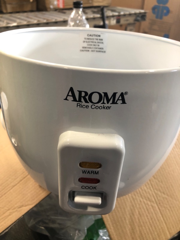 Photo 4 of Aroma Housewares Aroma 6-cup (cooked) 1.5 Qt. One Touch Rice Cooker, White (ARC-363NG), 6 cup cooked/ 3 cup uncook/ 1.5 Qt.