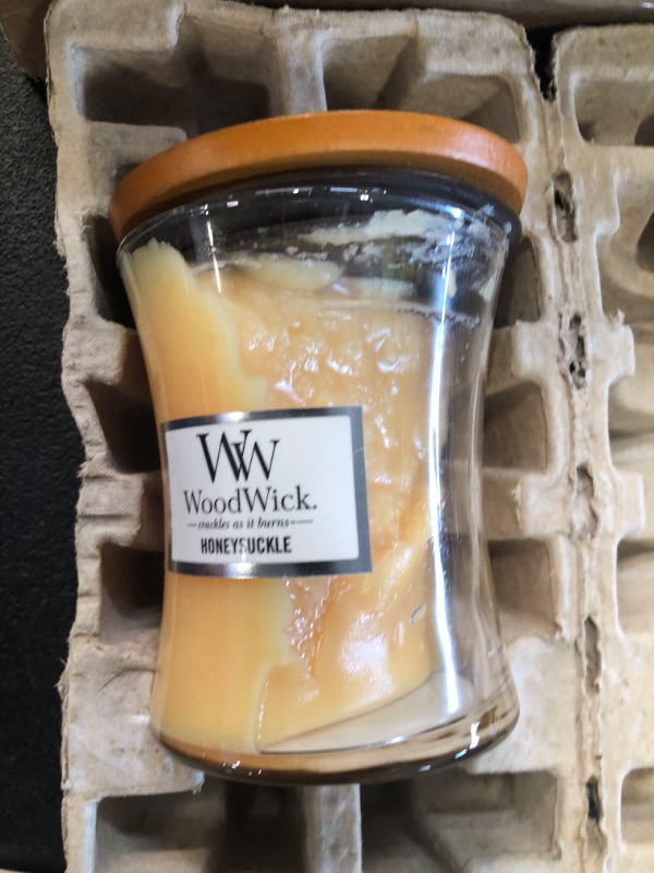 Photo 4 of Woodwick PlusWick Candle, Honeysuckle - 1 candle, 9.7 oz