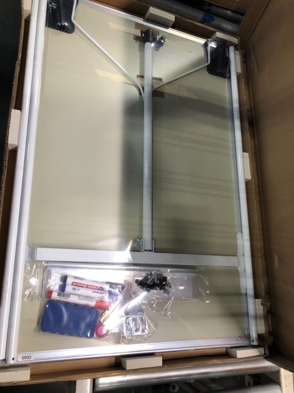 Photo 1 of Easel Whiteboard - Magnetic Portable Dry Erase Easel Board 36 x 24 Tripod Whiteboard Height Adjustable, 3' x 2' Flipchart Easel Stand White Board for Office or Teaching at Home & Classroom *Silver 36x24