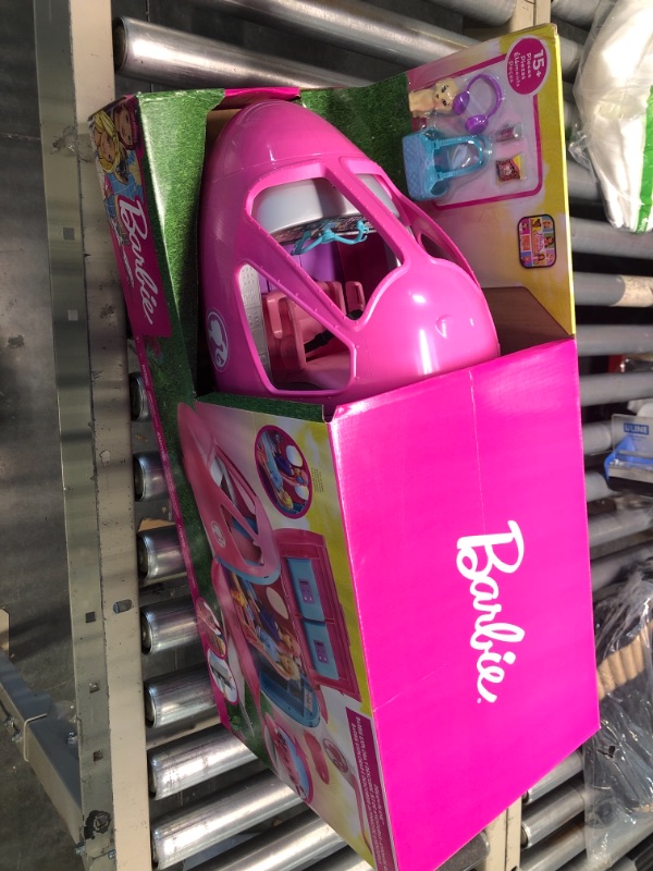 Photo 2 of Barbie Dreamplane Airplane Toys Playset with 15+ Accessories Including Puppy, Snack Cart, Reclining Seats and More Standard