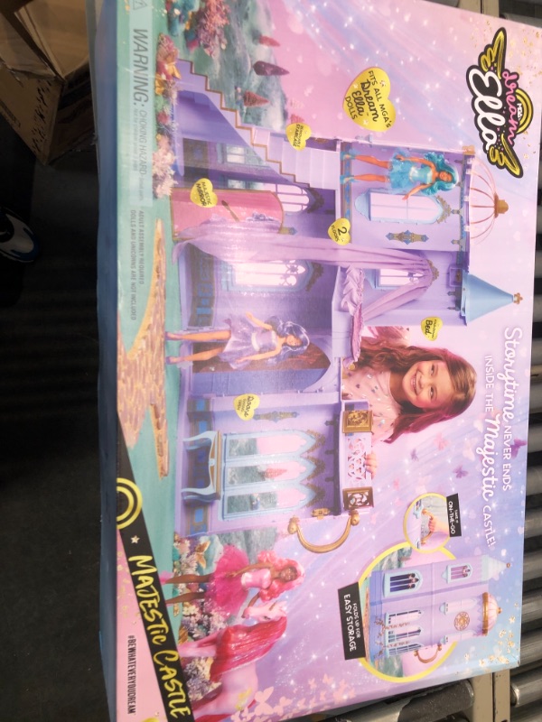 Photo 2 of MGA's Dream Ella Majestic Castle Playset, Fits 11.5" Fashion Dolls, Furniture & Accessories, Portable 35" H x 18" W Dollhouse Play Pretend Gift for Kids, Toys for Girls & Boys Ages 3 4 5+ Years