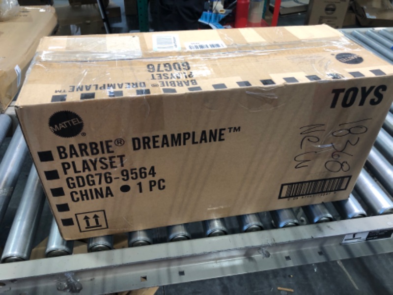 Photo 1 of Barbie Dreamplane Airplane Toys Playset with 15+ Accessories Including Puppy, Snack Cart, Reclining Seats and More Standard