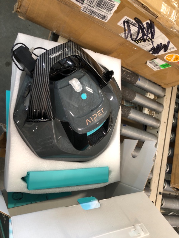 Photo 2 of (2023 Upgrade) AIPER Seagull SE Cordless Robotic Pool Cleaner, Pool Vacuum Lasts 90 Mins, LED Indicator, Self-Parking, Ideal for Above/In-Ground Flat Pools up to 40 Feet - Gray