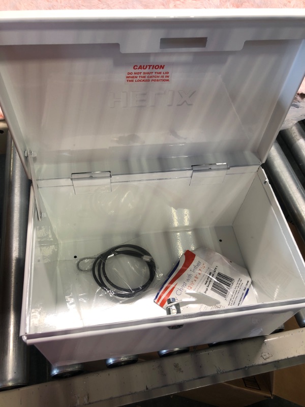 Photo 1 of Helix All-Metal Lockable Drugs Security Chest, Includes Metal Tether and Mounting Hardware, (132480) Drug Chest