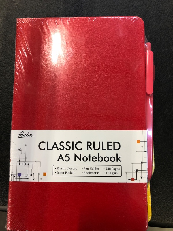 Photo 1 of Hardcover-Journal-Notebooks, 6 Packs A5 Lined Journals Notebook for Writing 200 Pages, 8.2 x 5.5 inch, 6 Colors Classic Ruled Notebooks for Work/Travel/College