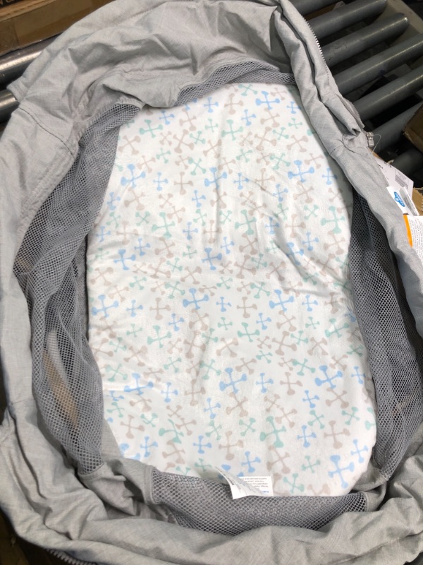 Photo 1 of Baby Basics™ Infant Bassinet, Gray, Portable and Collapsible, Includes Padded Insert Small 