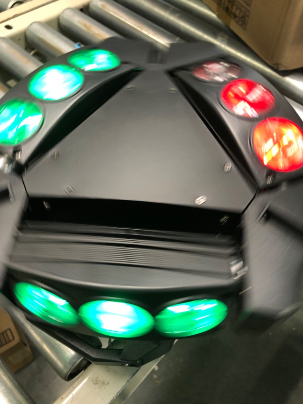 Photo 5 of Spider Moving Head Lights, U`King DJ Lights 9 LEDs Heads X 10W RGB Stage Lighs 12/19 Channels DMX-512 and Sound Activated Great for Wedding Disco Dj Party Light 1 Pack