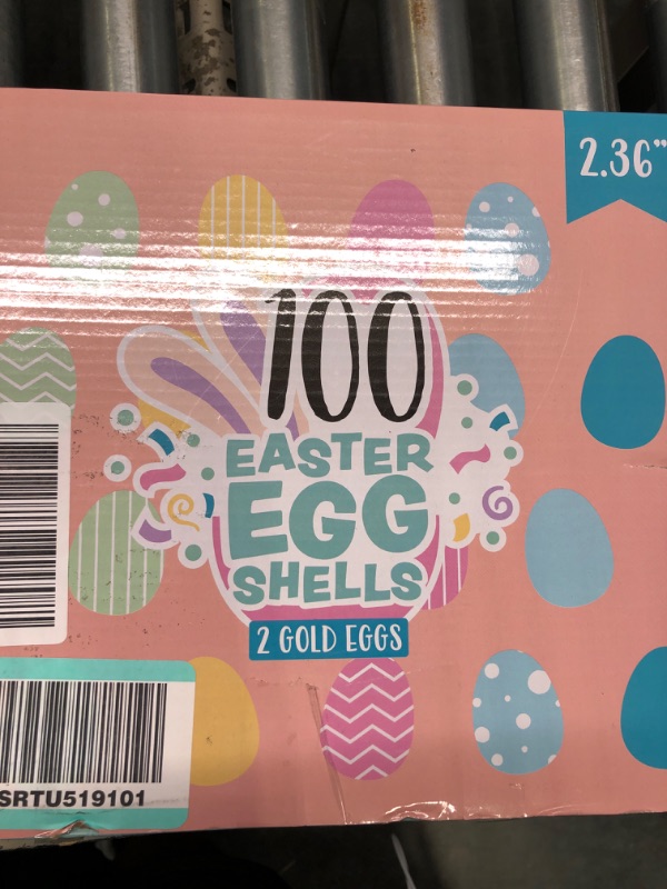 Photo 2 of JOYIN 100 Pcs 2.3" Easter Eggs with 2 Golden Eggs, Assorted Plastic Easter Eggs for Filling Specific Treats, Easter Theme Party Favor, Easter Eggs Hunt, Basket Stuffer Filler, Classroom Prize Supplies