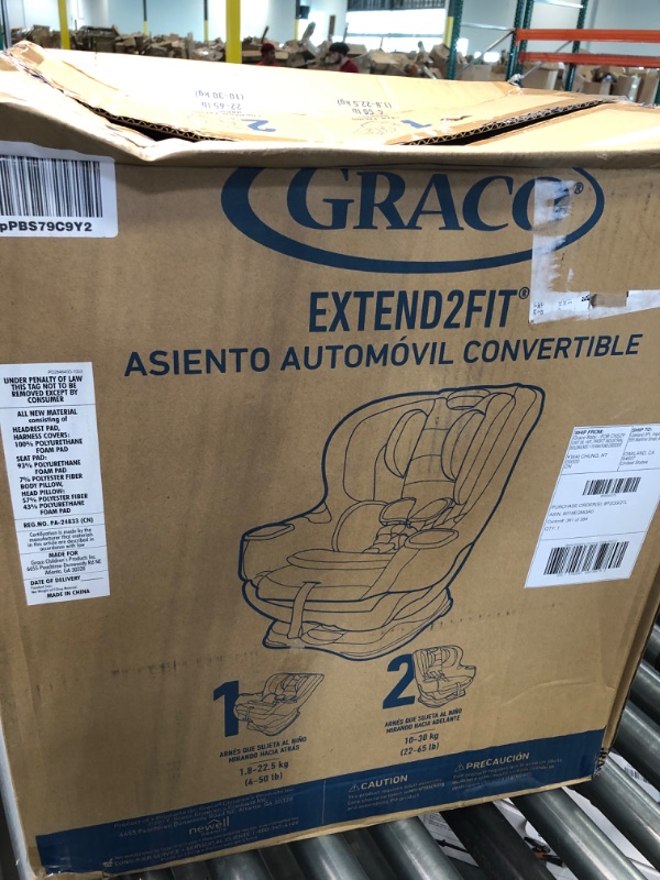 Photo 1 of Graco Extend2Fit Convertible Car Seat, Gotham